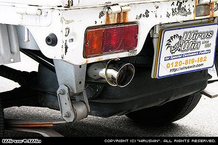 マツダ スクラム トラック（V-DK51T｜4WD｜ヘッドライト形状：角目タイプ）用コンパクトマフラー スポーツタイプ