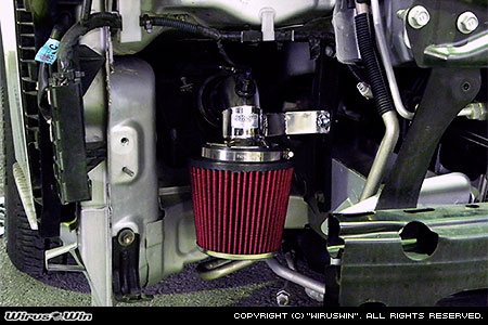 トヨタ ハイエース・レジアスエース（200系・スーパーロングボディ・2.5Lディーゼル車・2004年8月(平成16年8月)〜）用パワーフィルター・ファンネルKit