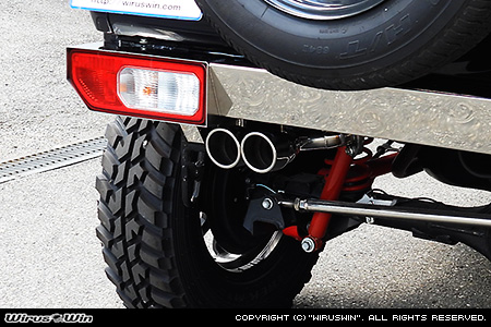 【JC74】ジムニーノマド用パイプバンパー装着車・バンパーレス車専用 左出しツインマフラー