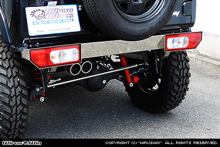 【JC74】ジムニーノマド用パイプバンパー装着車・バンパーレス車専用 左出しツインマフラー