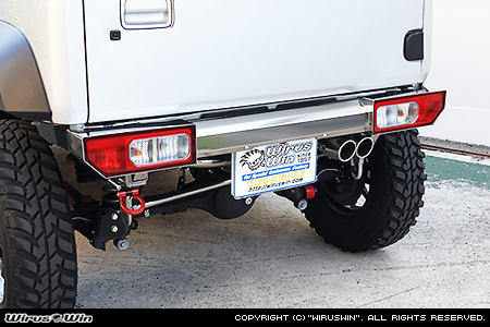 【JC74】ジムニーノマド用ステンレス リアバンパー【ナンバー・スペアタイヤ位置純正仕様対応】