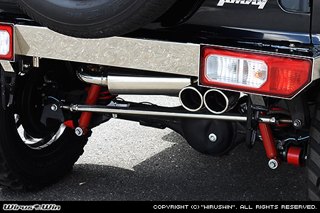 【JC74】ジムニーノマド用パイプバンパー装着車・バンパーレス車専用 ツインマフラー