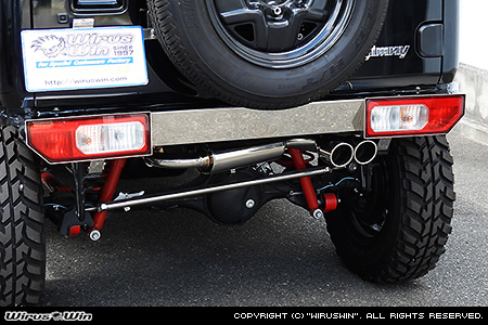 【JC74】ジムニーノマド用パイプバンパー装着車・バンパーレス車専用 ツインマフラー