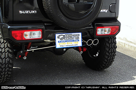 【JC74】ジムニーノマド用 社外リアバンパー専用 ツインマフラー