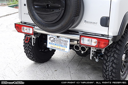 【JB74】ジムニーシエラ用パイプリアバンパー【ナンバー位置純正仕様対応タイプ】