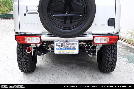 【JB74】ジムニーシエラ用パイプリアバンパー【ナンバー位置純正仕様対応タイプ】