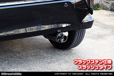 ダイハツ ムーヴ（5BA-LA850S｜NA（ノンターボ）車｜2WD）用D−プライムマフラー ブラックステン仕様 スラッシュタイプ